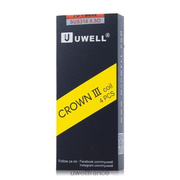 UWELL CROWN 3 bobines (paquet de 4) | UWELL Prix maille un2 0,23 ohm 84P4N94