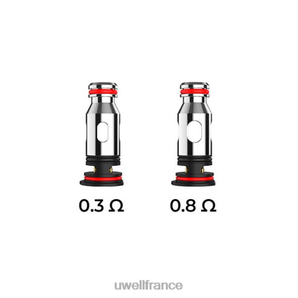 UWELL PA bobines de remplacement | UWELL Vape Price 0,8 ohm (paquet de 4) 84P4N83