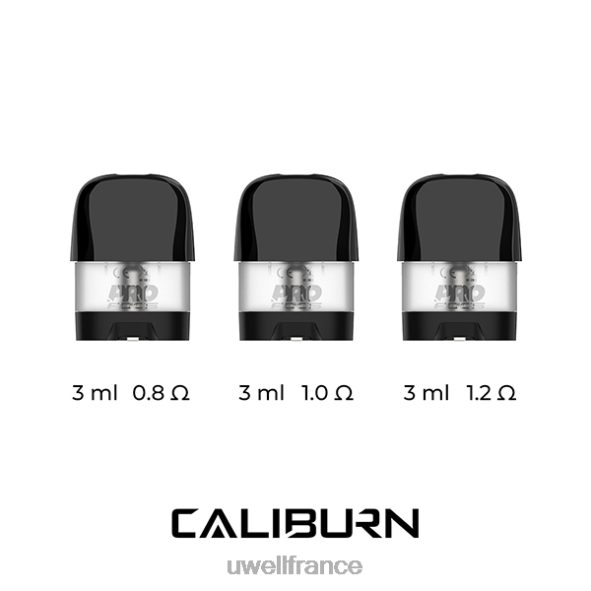 UWELL CALIBURN X dosettes de remplacement | Paquet de 2 | UWELL Disposable Vape Cartouche de dosettes vide de 3 ml 84P4N45