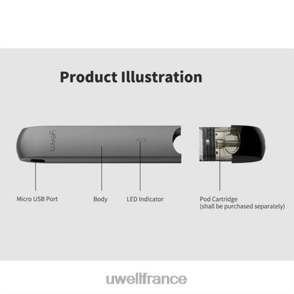 UWELL YEARN appareil pod (pods non inclus) | UWELL Prix noir 84P4N254