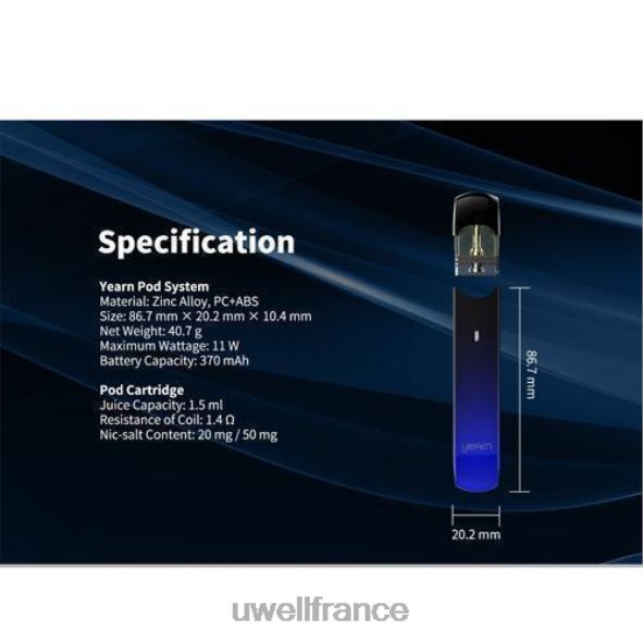 UWELL YEARN appareil pod (pods non inclus) | UWELL Prix noir 84P4N254